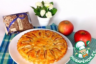 Запеканка из творога и риса с яблоками