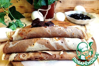 Шоколадные блины с рисунком