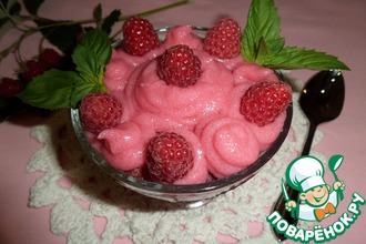 Малиновый мусс из манной крупы