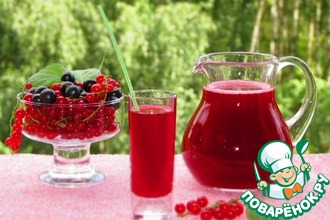Квас из красной и черной смородины