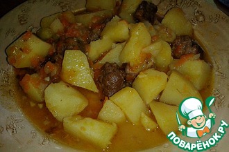 Мясо с картофелем с лимонно-чесночным вкусом