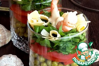 Салат в стакане "Для жены моряка"