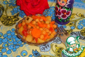 Овощное рагу с тыквой и нутом