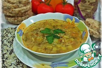 Рассольник с диким рисом