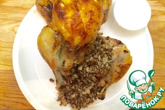 Курица, фаршированная гречкой "Секреты"