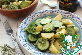 Салат из картофеля и огурцов