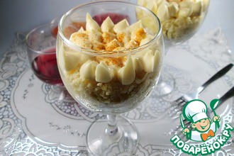 Салат с пшеном, курицей и яблоками