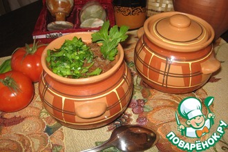 Рагу из фасоли в горшочке