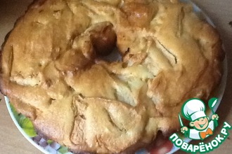 Пирог с творогом и яблоками без муки