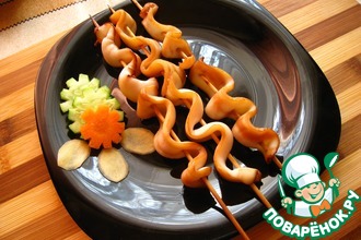 Шашлычки из кальмаров