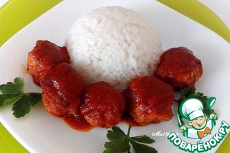 Куриные фрикадельки в томатном соусе