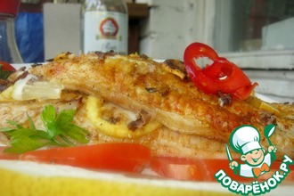 Морской окунь на гриле