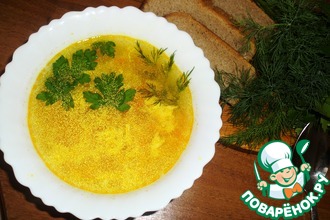 Суп куриный с яйцом