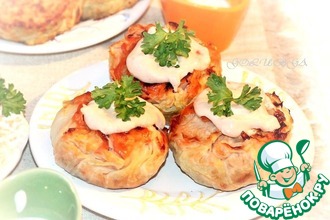 Ленивые голубцы с мясом и грибами