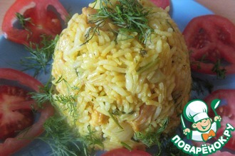 Ризотто с овощами и куркумой