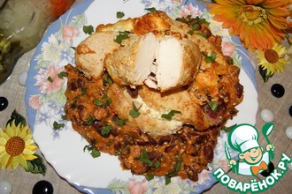 Запеченная курица "Фасолевое удовольствие"