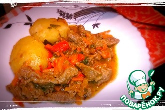 Баранина с овощами