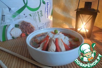 Хрустящий суп с курицей и рисом