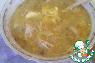 Яичный супчик с курицей