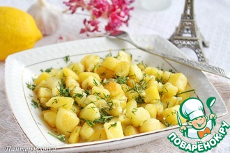 Картофель, жаренный с лимоном и чесноком