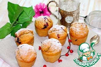 Морковные маффины с клюквой и орехами