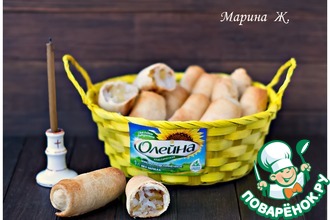 Пирожки из тончайшего теста с яблочным рисом