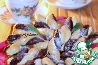 Печенье "Сахарные косички" с шоколадом