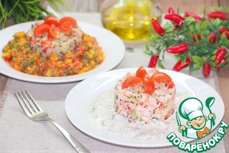 Киноа с сальсой или йогурт-креветками