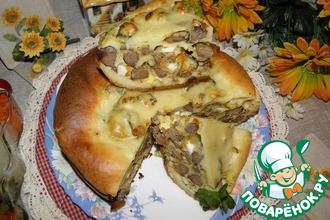 Заливной пирог с печеночной начинкой