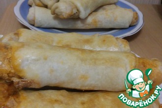 Постные трубочки с капустой