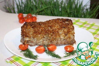 Запечённая свинина в цитрусо-луковом соусе