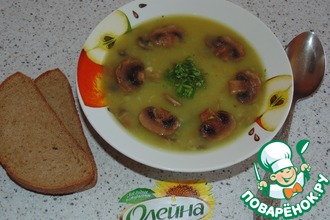 Сканая похлебка с жареными грибами