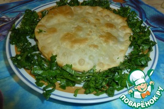 Постные слойки с зеленью