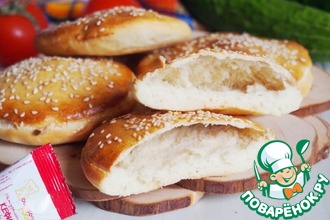 Лепёшки на кефире с кармашками