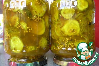 Маринованные нарезанные огурцы остро-сладкие