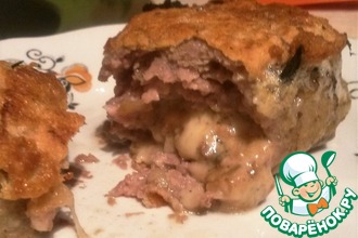 Котлеты по-гомельски с сыром и грибами