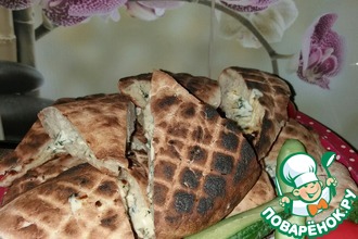 Лаваш грузинский на мангале с сыром