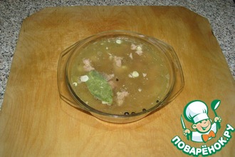 Холодец из мясных консервов