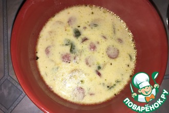Сырный суп с копчёными сосисками