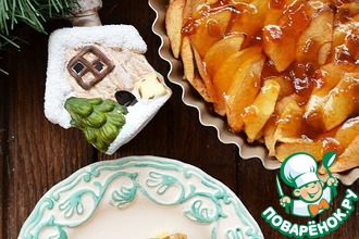 Открытый немецкий пирог с яблоками