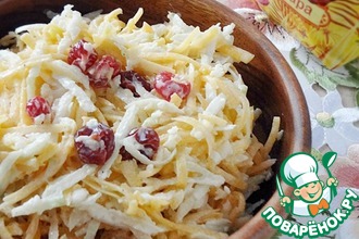 Салат из тыквы и редьки с вишней