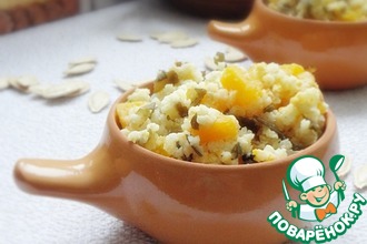 Пшенная каша с тыквой и морской капустой