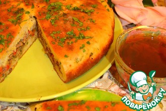 Заливной сырно-мясной пирог "Удивительный"