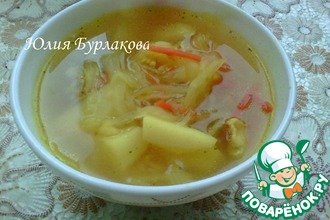 Суп с капустой и пшеном