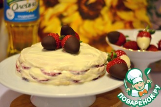 Блины с творогом и клубникой