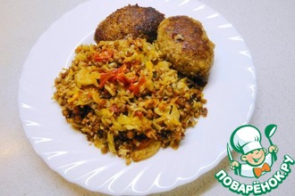 Гречка с капустой и овощами