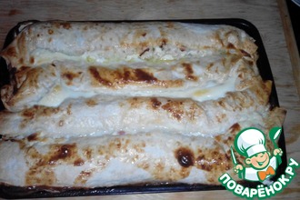 "Улитка" из творога и лаваша