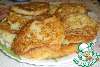 Оладьи с рисом и луком
