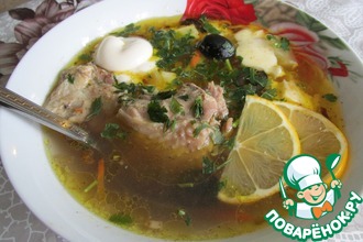 Суп оливковый с сыром