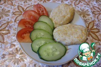 Паровые куриные котлеты с кабачком